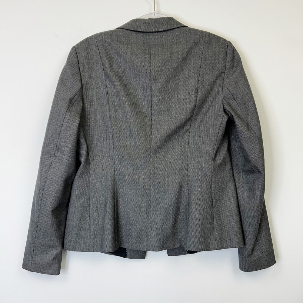 Hugo Boss Wool Blazer Jacket Women's 10 Gray Business Casual Professional Office - Picture 7 of 12